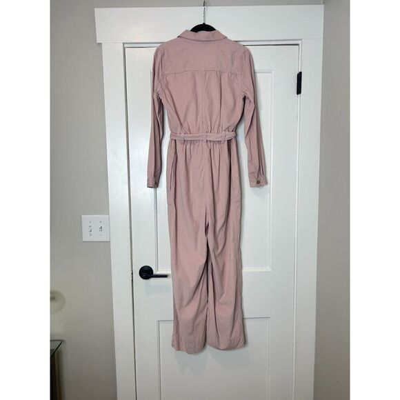 Madewell Pink Corduroy Belted Jumpsuit Size 0 - Picture 6 of 10